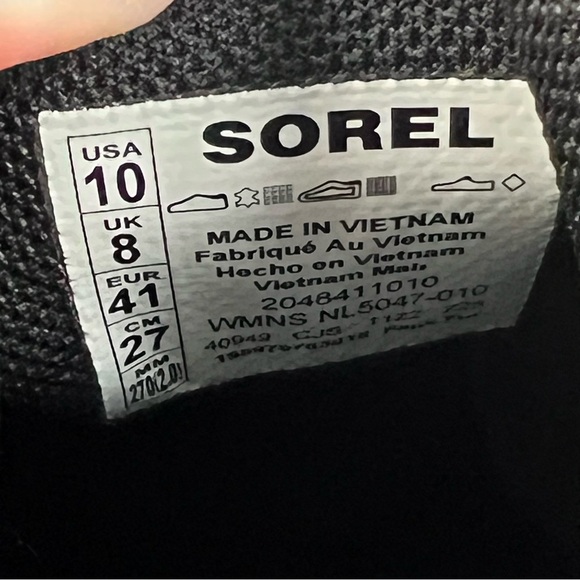 Sorel Women's Ona 503 Mid Cozy Suede Sneaker Boot US10 Black $140 - Picture 5 of 8
